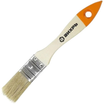 Кисть малярная Вихрь из натуральной щетины 25 мм с деревянной рукояткой (73/3/4/1)