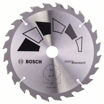 Диск пильный Bosch Standart GT WO H 170x20/16-24 мм (2609256812)