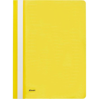 Скоросшиватель пластиковый Комус А4 до 100 листов желтый (толщина обложки 0.13/0.18 мм)