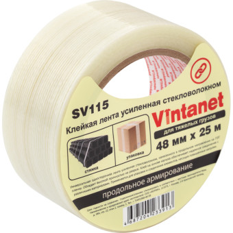 Клейкая лента армированная Vintanet SV115 48 мм х 25 м 150 мкм  прозрачная