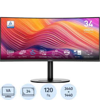 Монитор 34" MSI MD342CQP чёрный (9S6-3PC59H-043)