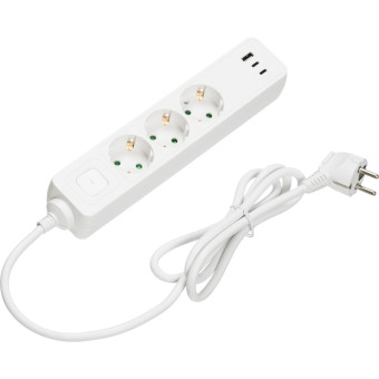 Сетевой фильтр BigTech CD3-1,4WU на 3 розетки без шнура + 3 USB 1.4  метра