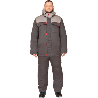Костюм рабочий зимний мужской Фаворит-КБР серый (размер 44-46, рост 182-188)