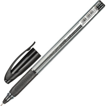 Ручка шариковая одноразовая Attache Glide Trio Grip черная (толщина линии 0.5 мм)