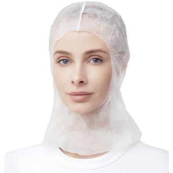 Балаклава одноразовая спанбонд белая (100 штук в упаковке)