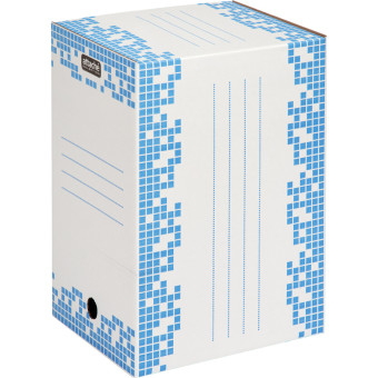Короб архивный из гофрокартона Attache Selection 251x202x355 мм с  вырубкой синий до 2000 листов