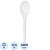 Ложка одноразовая чайная белая 125 мм (6000 штук в упаковке)