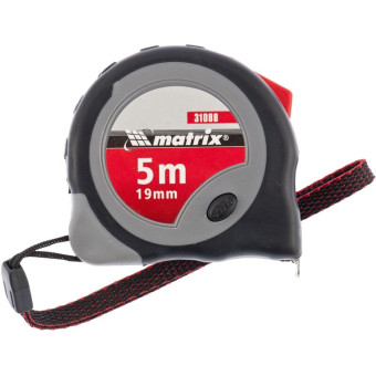 Рулетка Matrix Continuous fixation 5м x 19мм с фиксатором (31088)