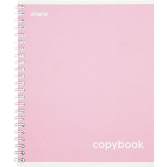 Тетрадь общая Attache Акварель A5 80 листов в клетку на спирали (обложка розовая)