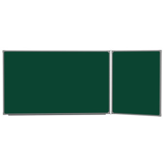 Доска магнитно-меловая 120x225 см двусекционная правая зеленая лаковое покрытие Attache