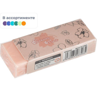 Ластик M&G Sakura Time из термопластичного каучука прямоугольный 45x20x11 мм