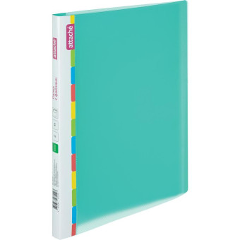 Папка файловая на 20 файлов Attache Diagonal A4 16 мм зеленая (толщина обложки 0.5 мм)