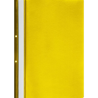 Скоросшиватель пластиковый с перфорацией Attache А4 до 100 листов желтый (толщина обложки 0.11/0.15 мм, 10 штук в упаковке)