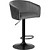 Стул барный Dobrin Darcy black серый/чёрный (велюр/металл)
