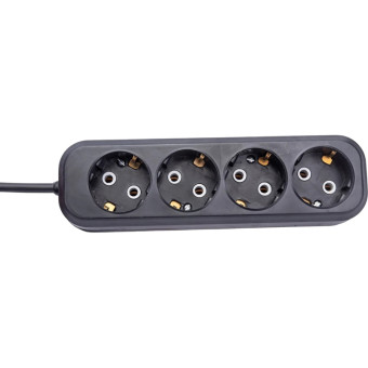 Удлинитель Атлант ПВС 4 розетки 3 м с заземлением чёрный (80014)